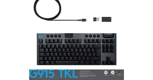 LOGITECH G915 TKL Tenkeyless Wireless RGB Mech. Keyboard [Linear]